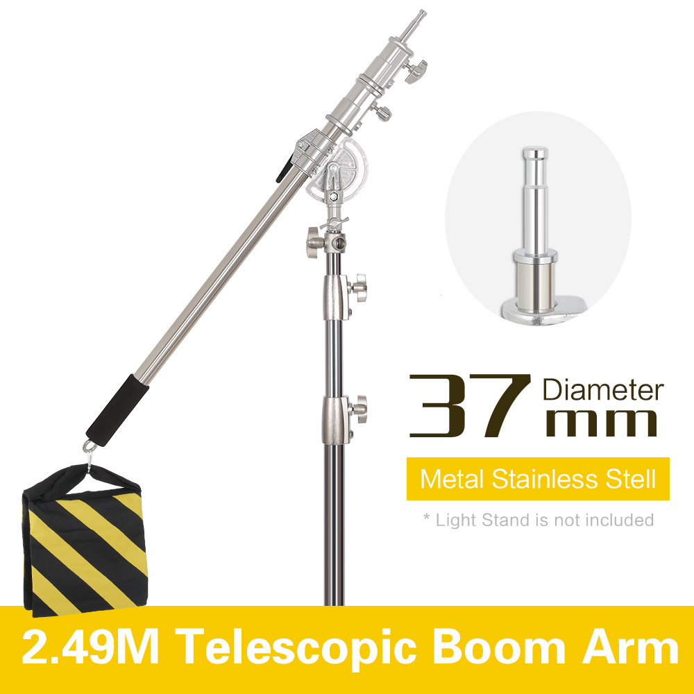 Photography Lighting Set - 2.49M Length Cross Arm Stainless Steel