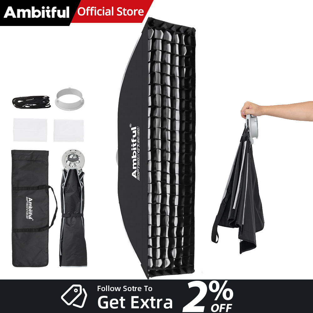 Photography Lighting For Products - AMBITFUL Q7-II 30*120cm Bowens Mount Strip