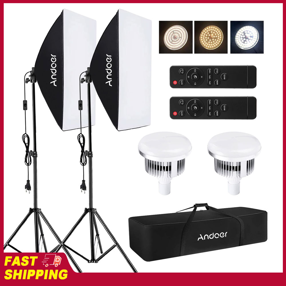 Photography Lighting Set - Andoer Softbox Lighting Set Studio Photography