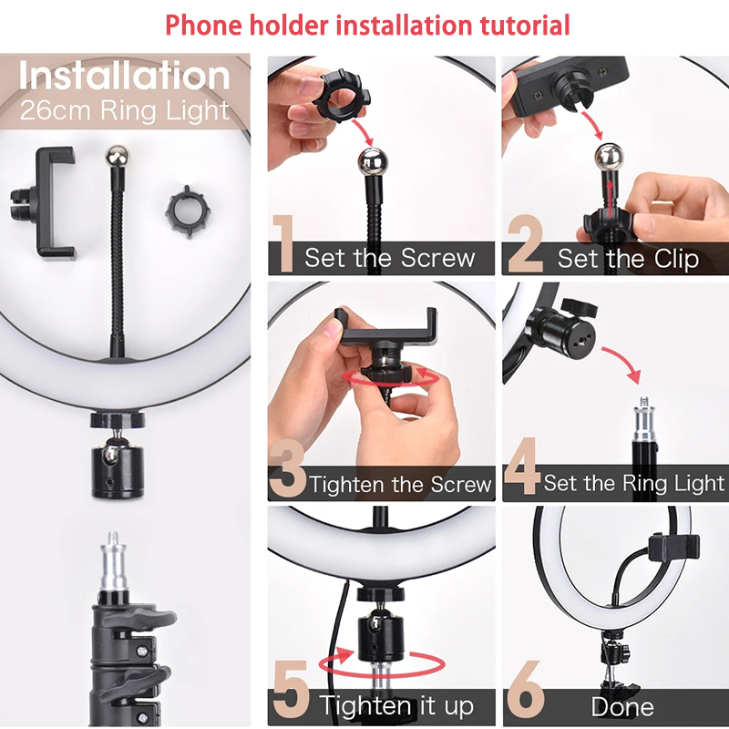 16/26/33cm Selfie Ring Light P - Photography Lighting Tent recension och pris