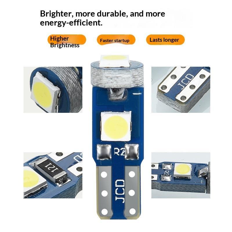 10Pcs T5 Led Bulb Canbus W3W 7 - Interior Photography Lighting recension och pris