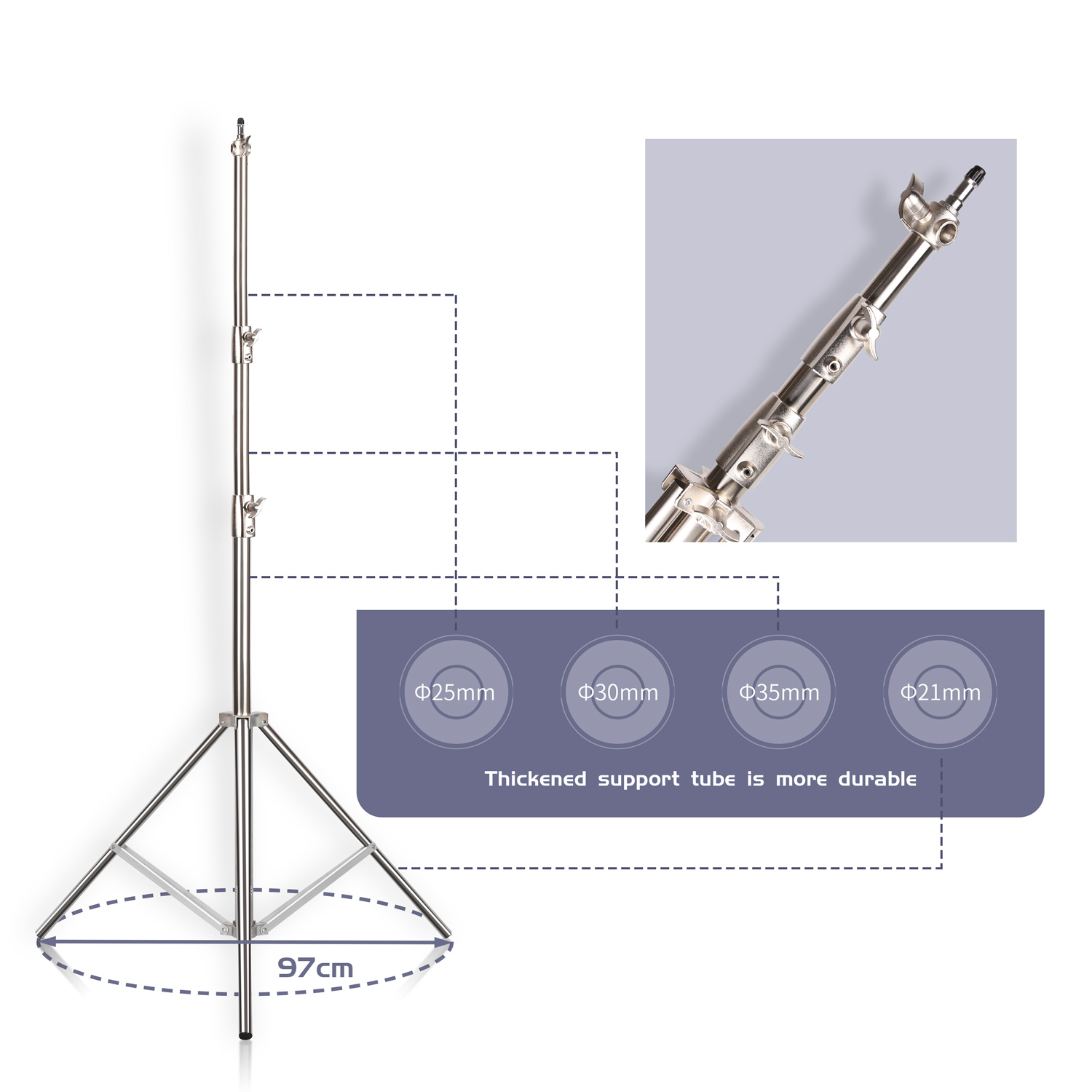 SH 2.8M Stainless Steel Light  - Photography Lighting For Products recension och pris