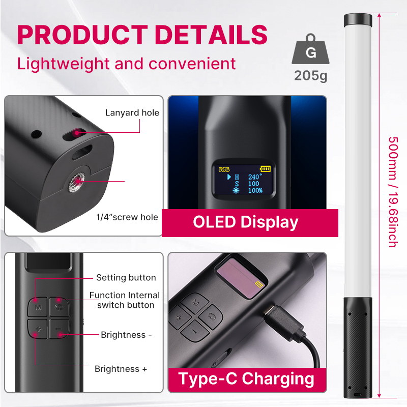 Ulanzi VL119 Handheld RGB Colo - Photography Lighting System recension och pris