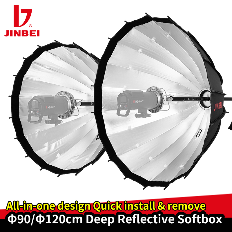 JINBEI 120cm Deep Reflective P - Parabolic Umbrella Deep recension och pris