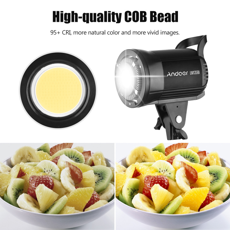 Andoer LM135Bi Portable LED Ph - Photography Lighting System recension och pris