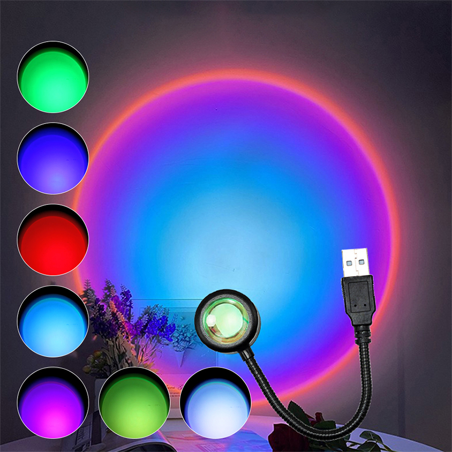 USB LED Sunset Lamp Projector  - Photography Lightning recension och pris