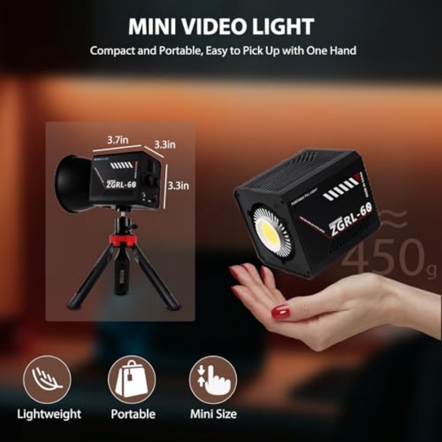 60W COB LED Video Light Handhe - Photography Lighting For Studio recension och pris