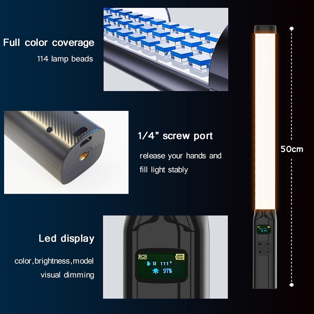 50CM RGB Stick Light Wand Ligh - Photography Lighting Type recension och pris