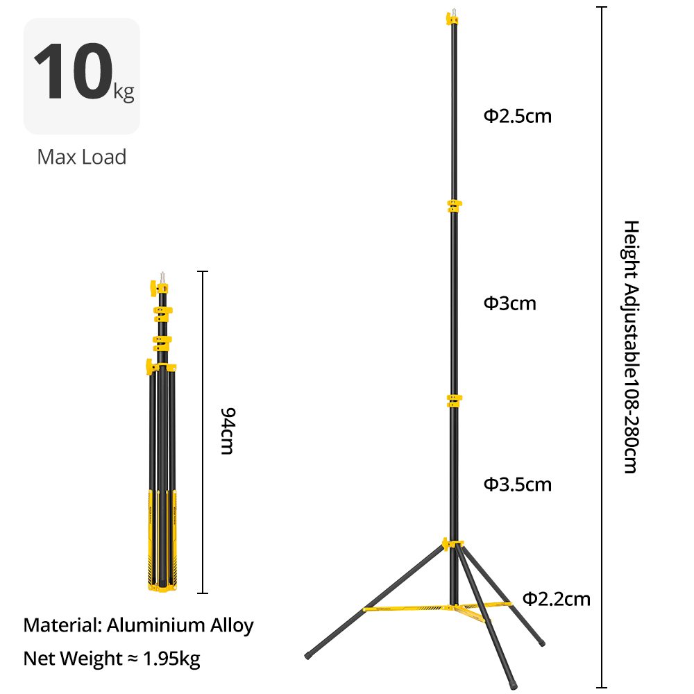 AMBITFUL GM280Y 280cm Professi - Photography Lighting For Products recension och pris