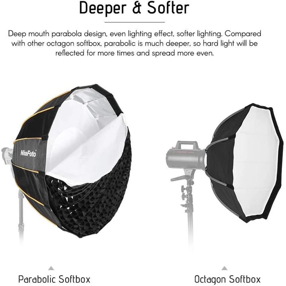 LED 35inch/90cm Quick Set-up F - Parabolic Umbrella Deep recension och pris