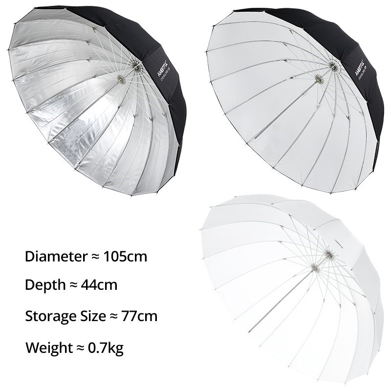 AMBITFUL 105cm 130cm 160cm Dee - Parabolic Umbrella Deep recension och pris